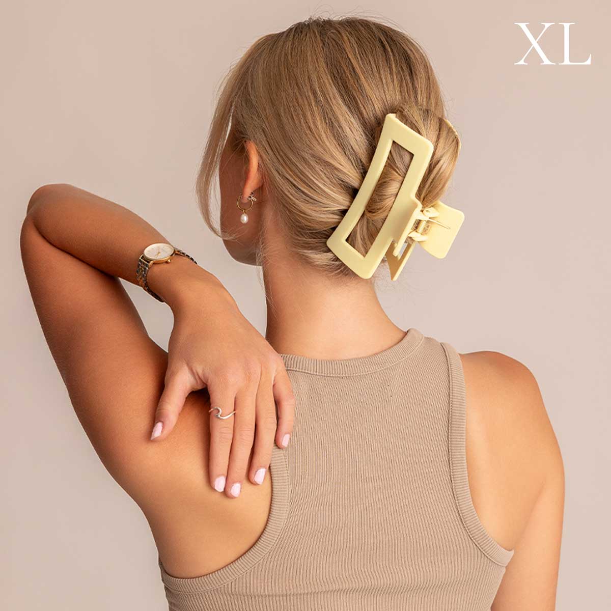 Léonie Hiusklipsi Sitruunan Keltainen XL