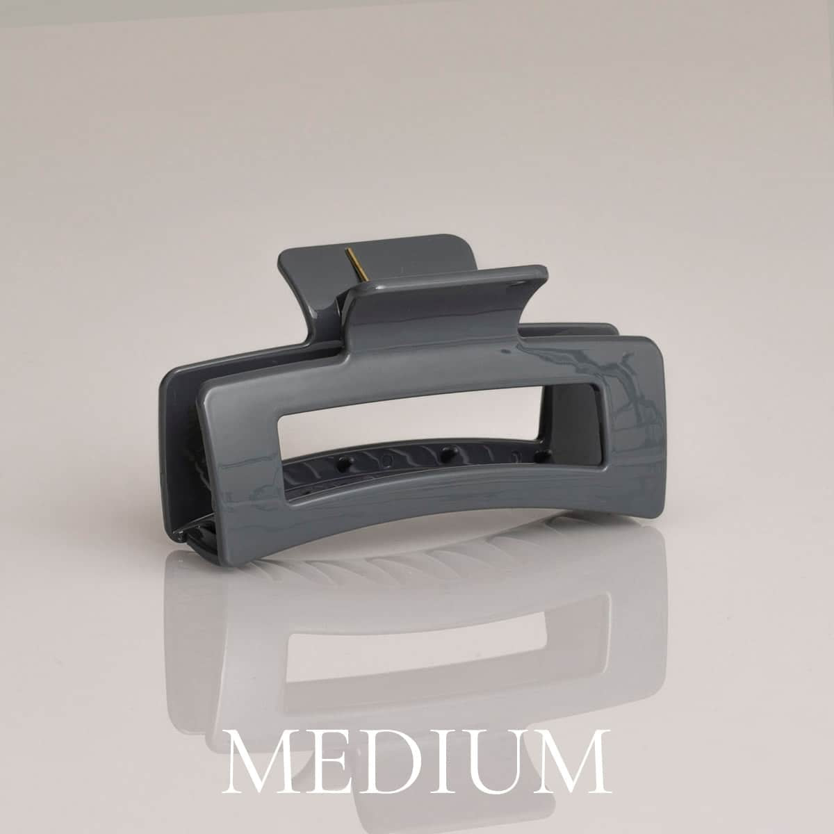 Léonie Hiusklipsi Kiiltävä Tummanharmaa Medium