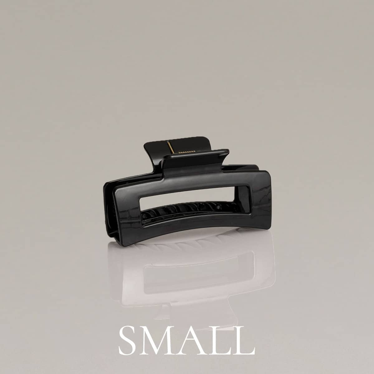 Léonie Hiusklipsi Kiiltävä Musta Small