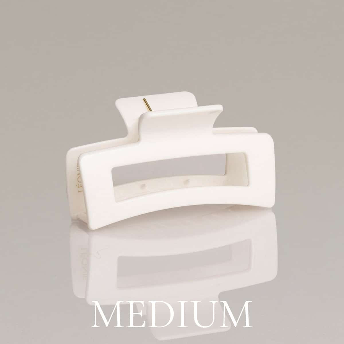 Léonie Hiusklipsi Kiiltävä Valkoinen Medium