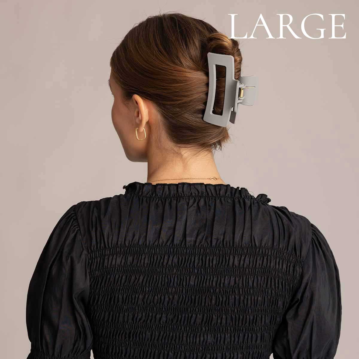 Léonie Hiusklipsi Vaaleanharmaa Large