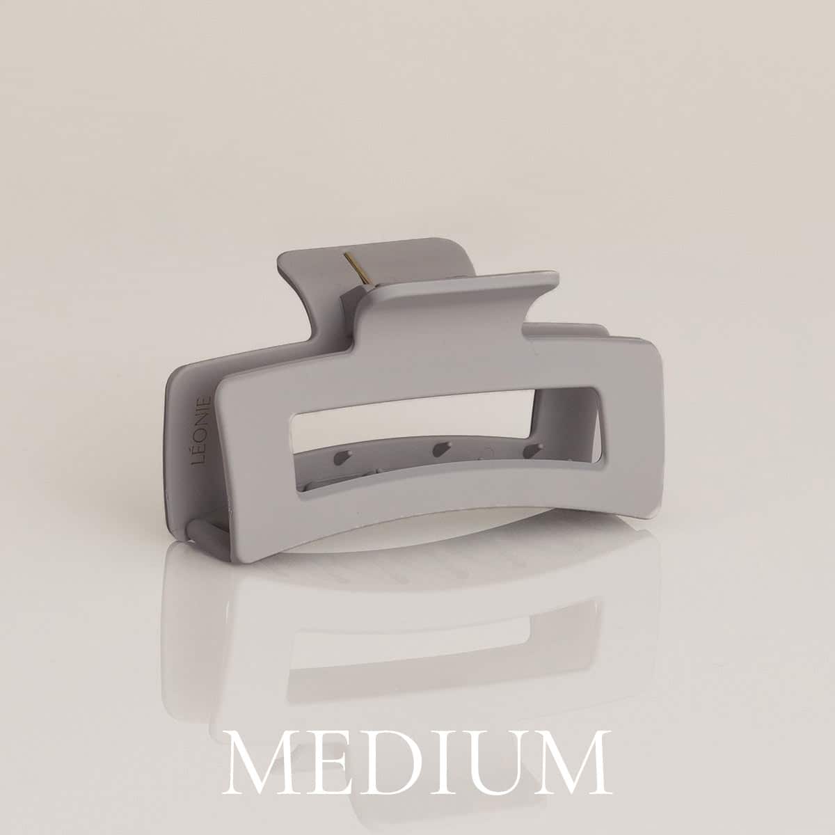 Léonie Hiusklipsi Vaaleanharmaa Medium