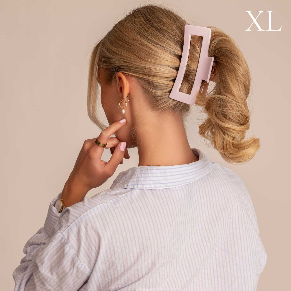 Léonie Hiusklipsi Pastellin Vaaleanpunainen XL