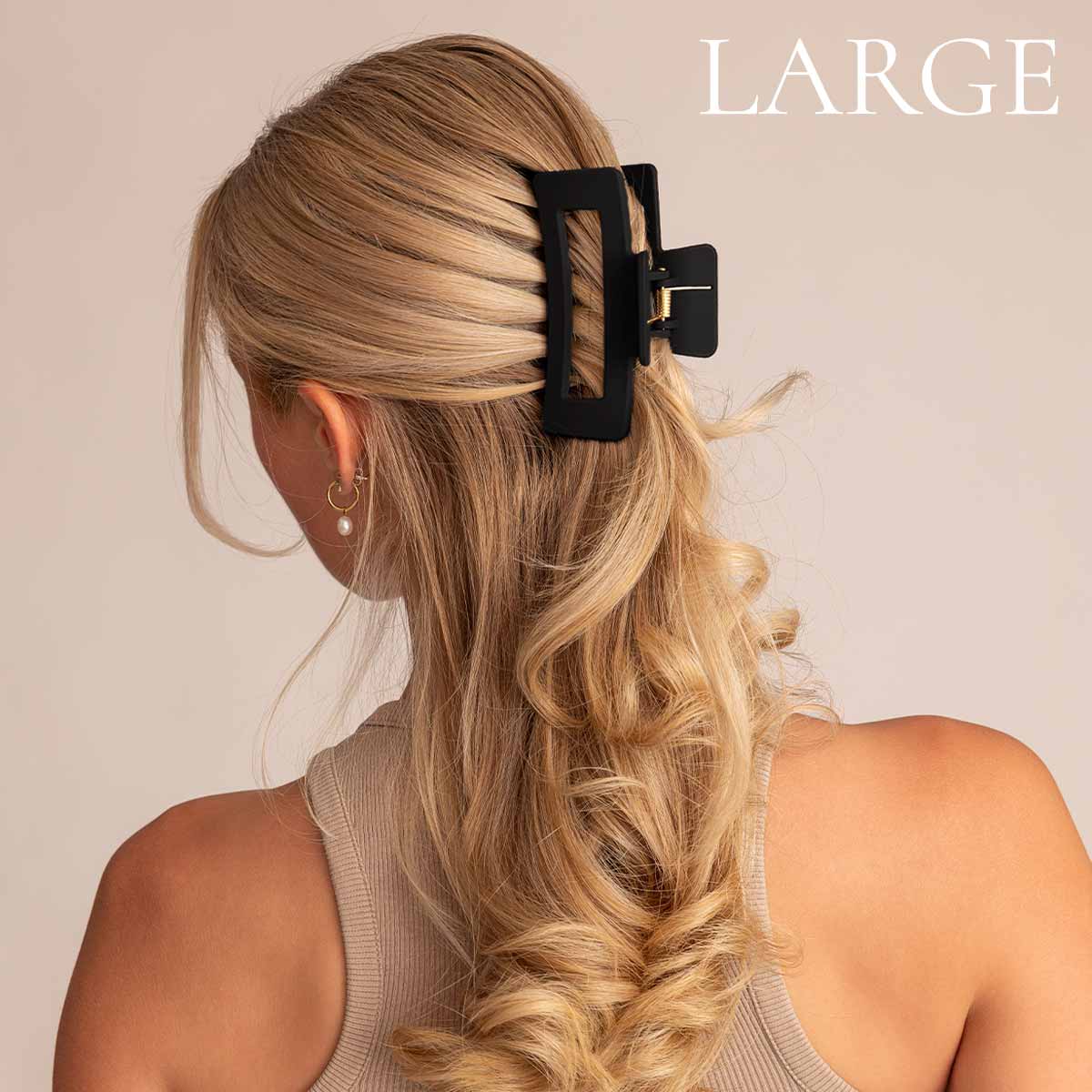 Léonie Hiusklipsi Musta Large
