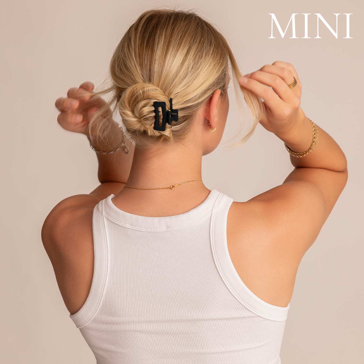 Léonie Hiusklipsi Musta Mini 2kpl