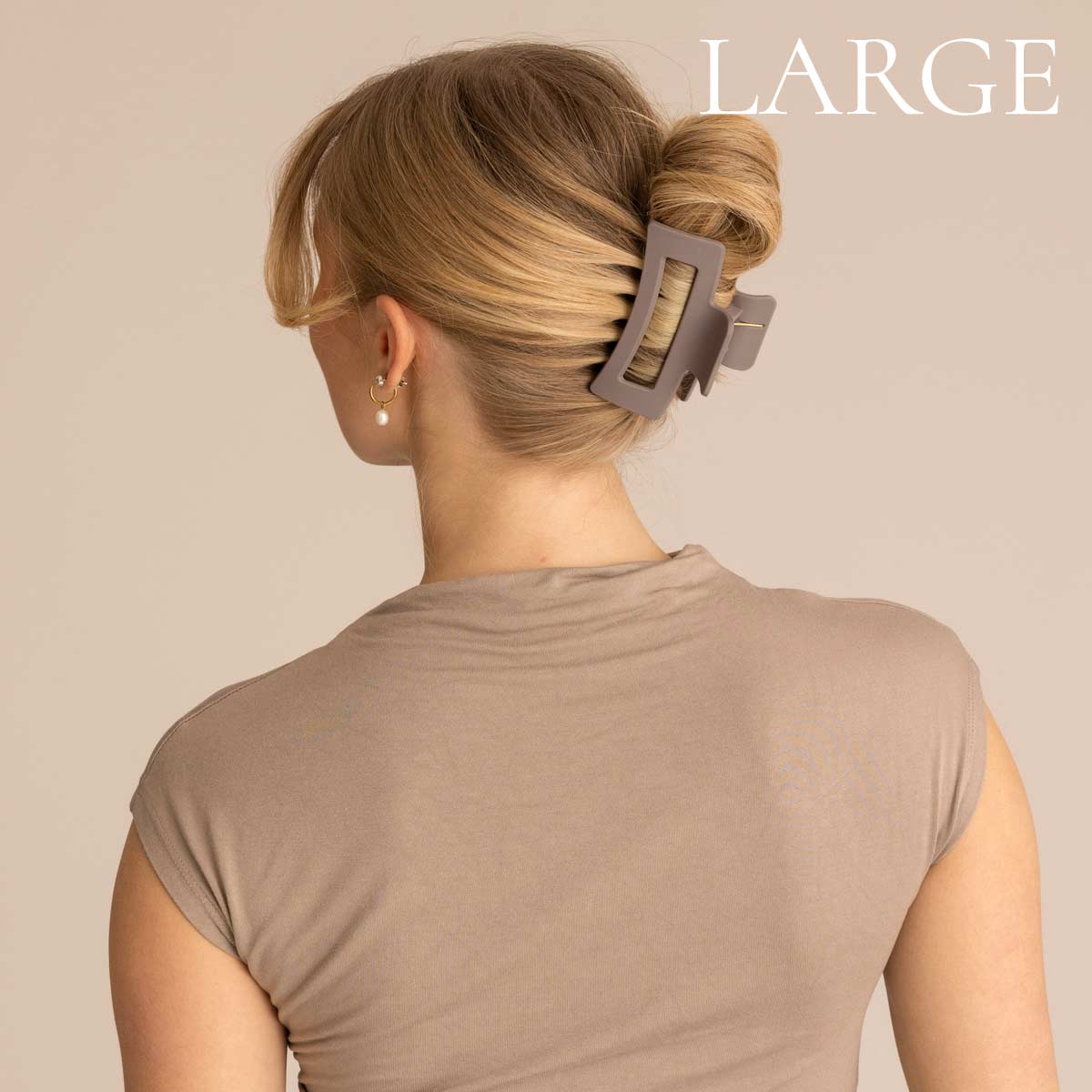 Léonie Hiusklipsi Taupe Large