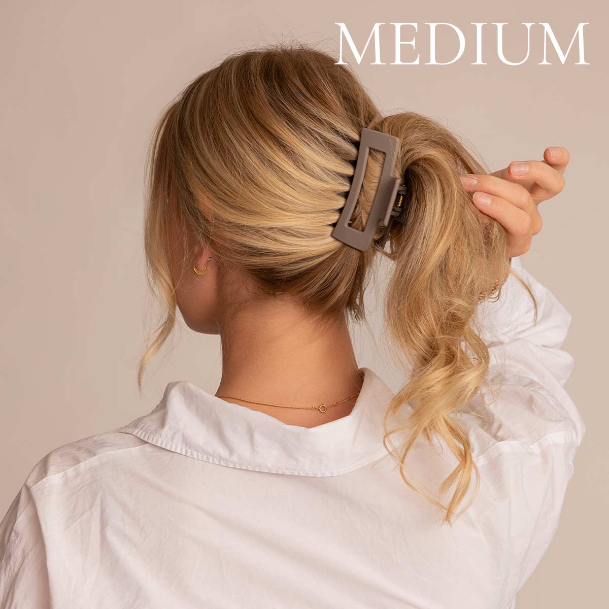 Léonie Hiusklipsi Taupe Medium