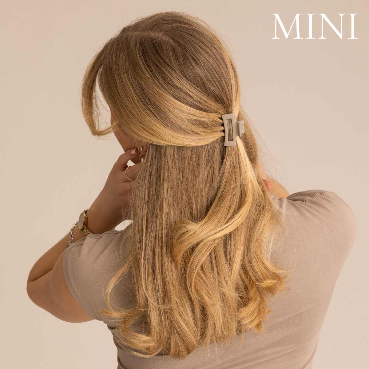 Léonie Hiusklipsi Taupe Mini 2kpl