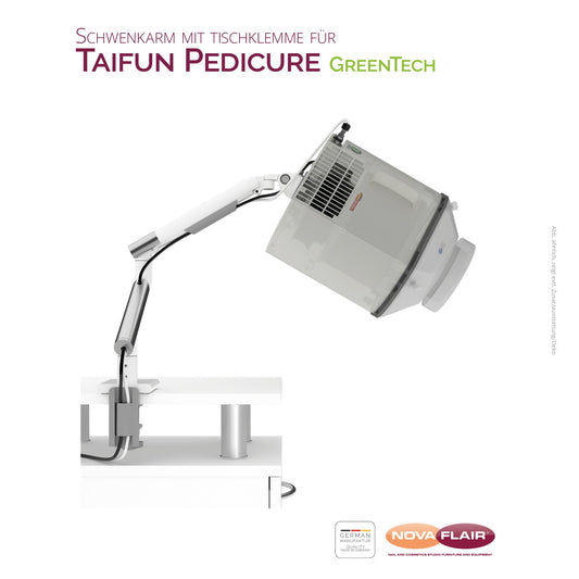 Pyörivä varsi pöytäkiinnikkeellä Taifun-pedikyyriin