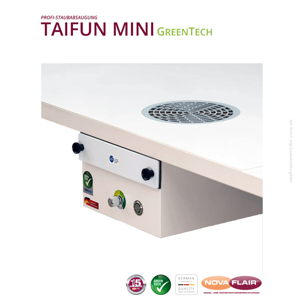 Taifun Mini GreenTech Pöytänäytöllä ja Käsinojalla